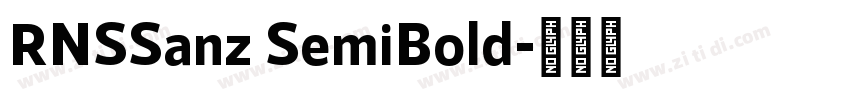 RNSSanz SemiBold字体转换